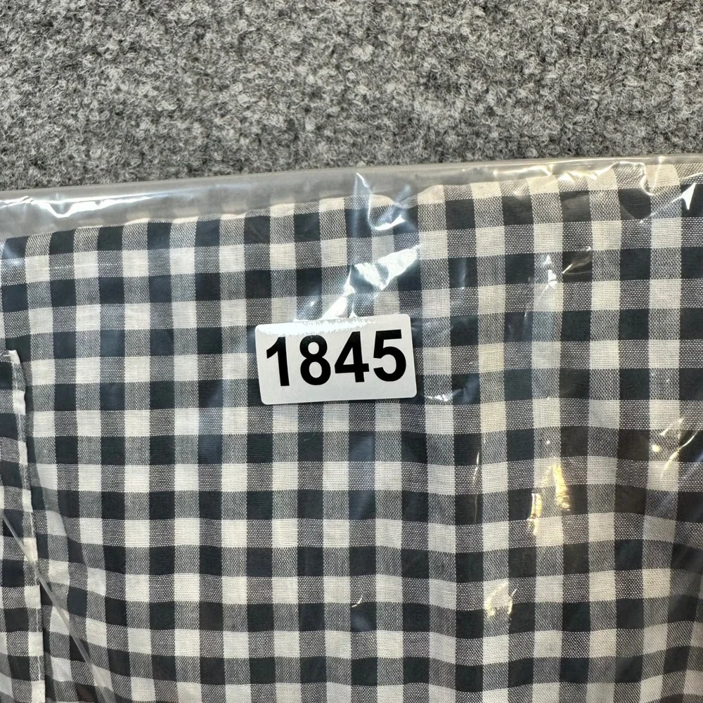 Handmade Gingham Half‎ Apron Womens OS Black White Cottagecore Farmhouse Vintage